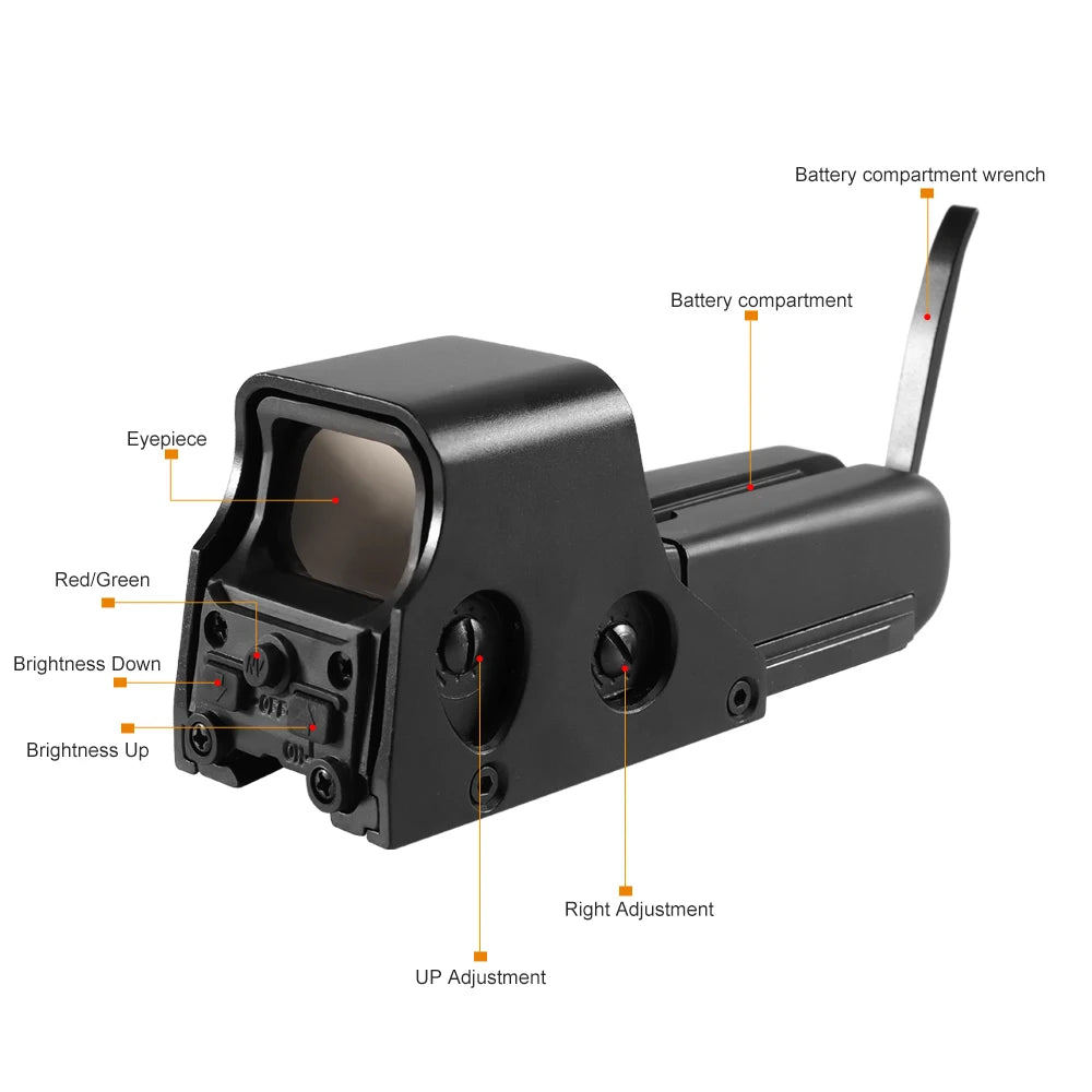 Bestsight Holographic Rifle Sight With Auto Power Off Mount