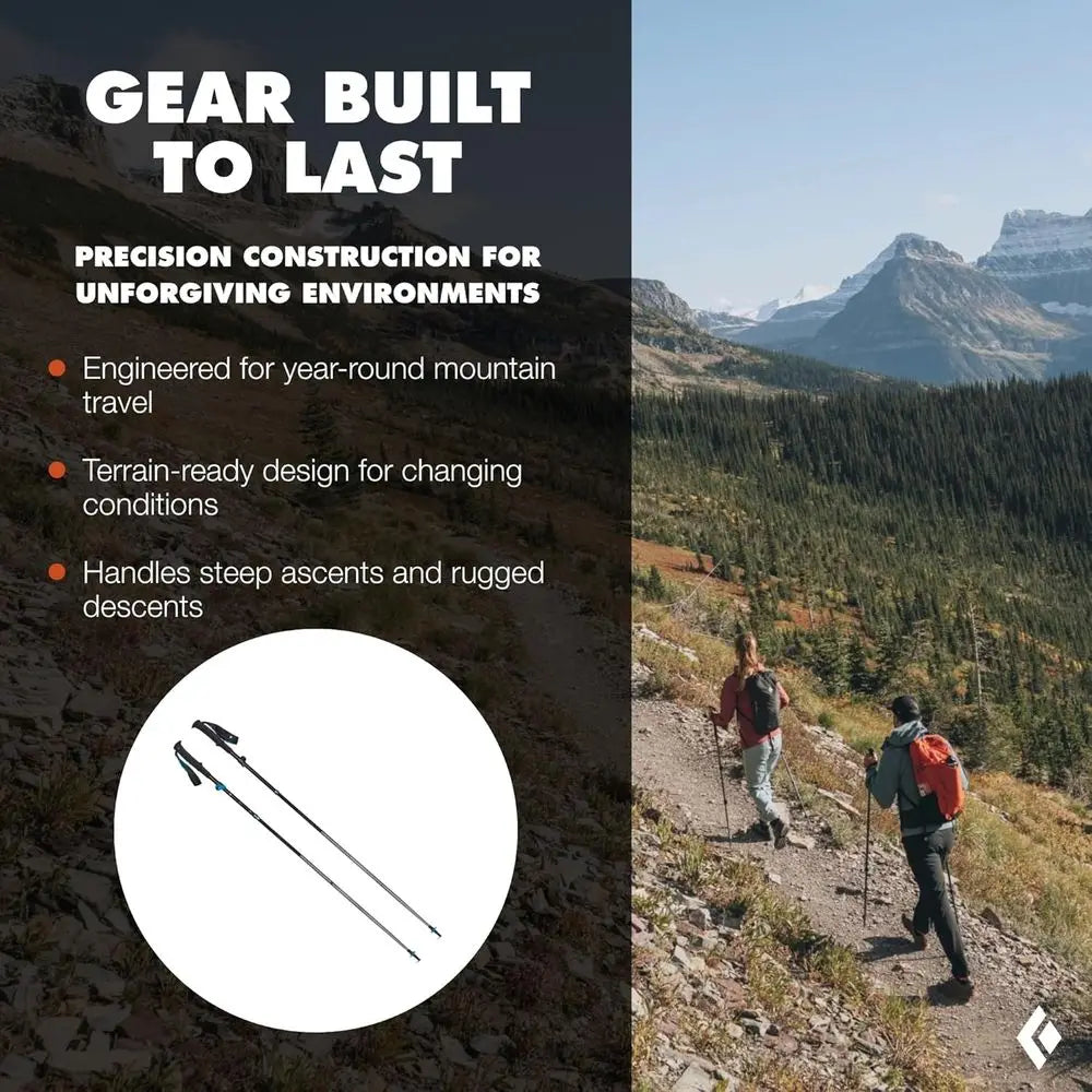 Ultralight Hiking Poles With Z Pole Design For Stability