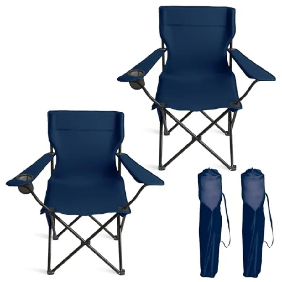 Portable Camping Chairs 4 Pack With Cup Holder And Pocket