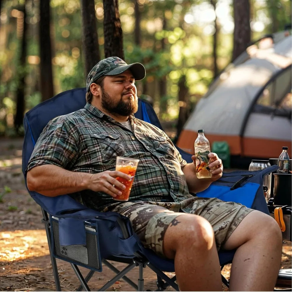 Heavy Duty Camping Chair 450lb Capacity With Cup Holder