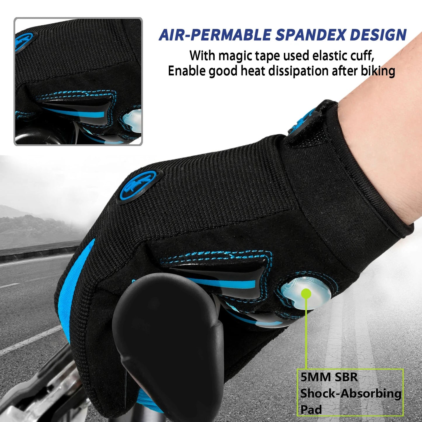 Breathable Racing Gloves for Motocross and Cycling Unisex Touch Screen