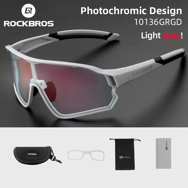 ROCKBROS Photochromic Cycling Sunglasses UV400 For MTB Racing