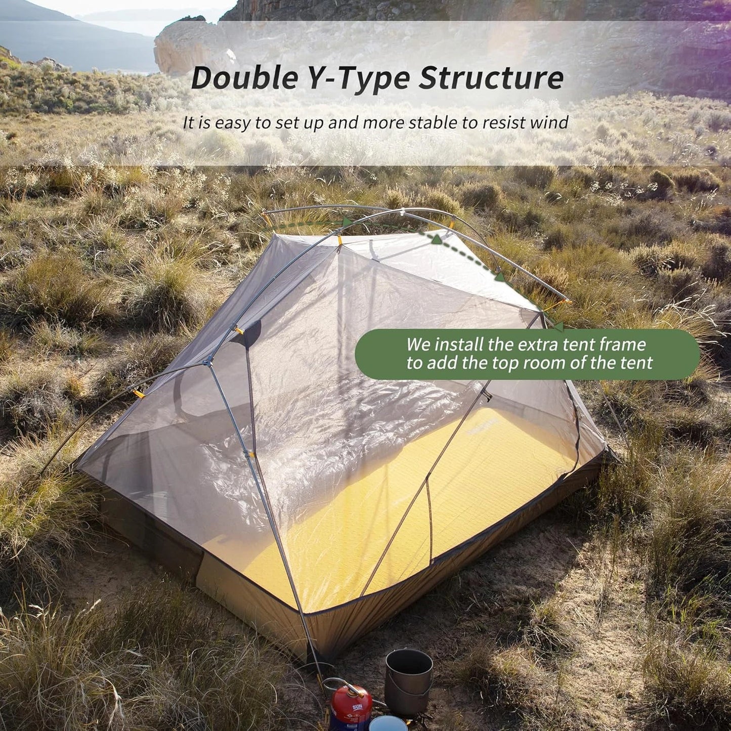 Naturehike Mongar Backpacking Tent Ultralight Waterproof Outdoor Camping