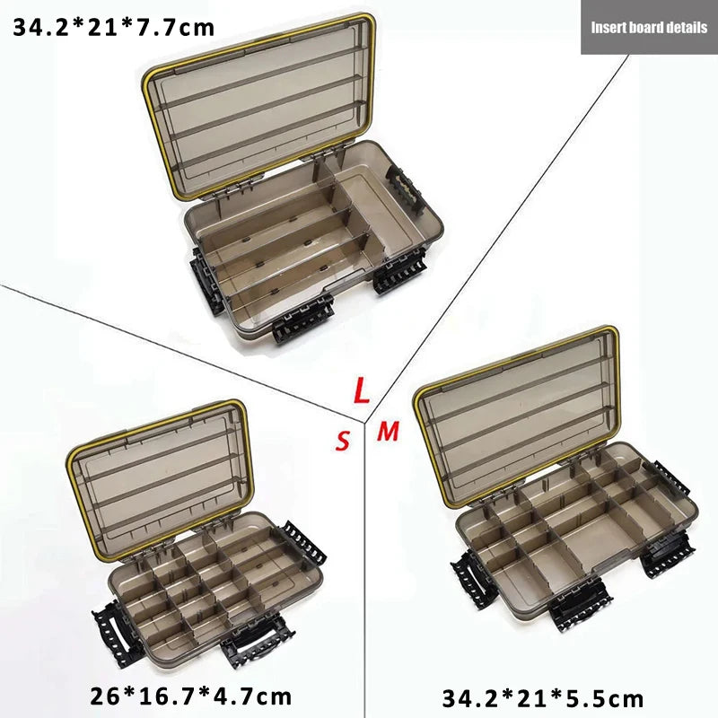 Large Capacity Waterproof Fishing Tackle Box For Gear Organization