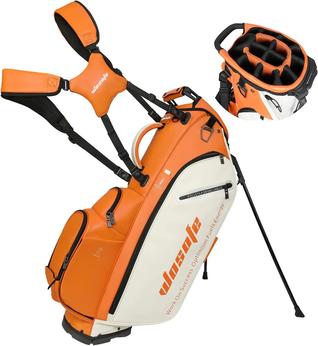 Lightweight Golf Stand Bag PU Material With 14 6 Dividers