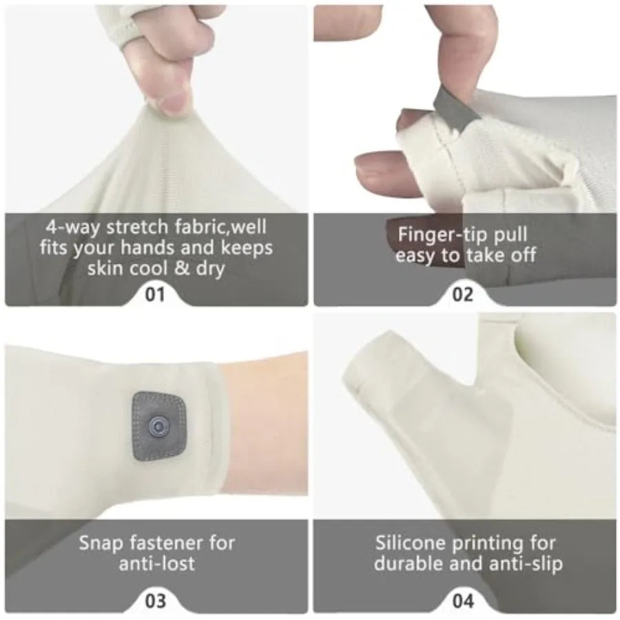 Unisex UV Protective Fingerless Gloves UPF 50 For Outdoor Activities