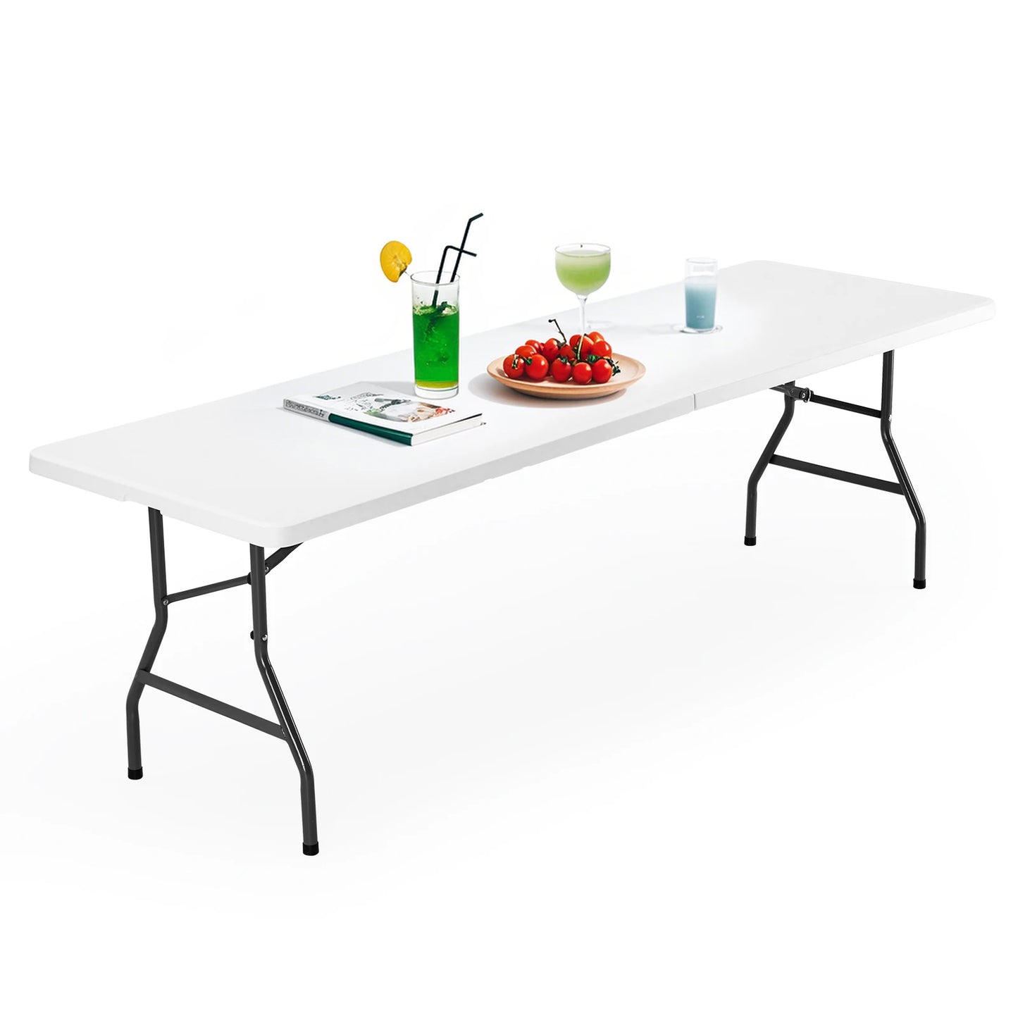 JHK Portable Folding Table Outdoor Indoor Heavy Duty With Handle
