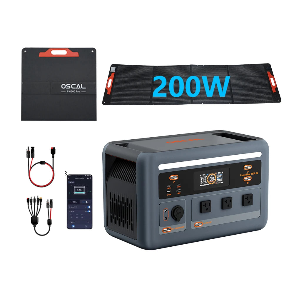 OSCAL PowerMax 1800W Portable Power Station 1024Wh LiFePO4