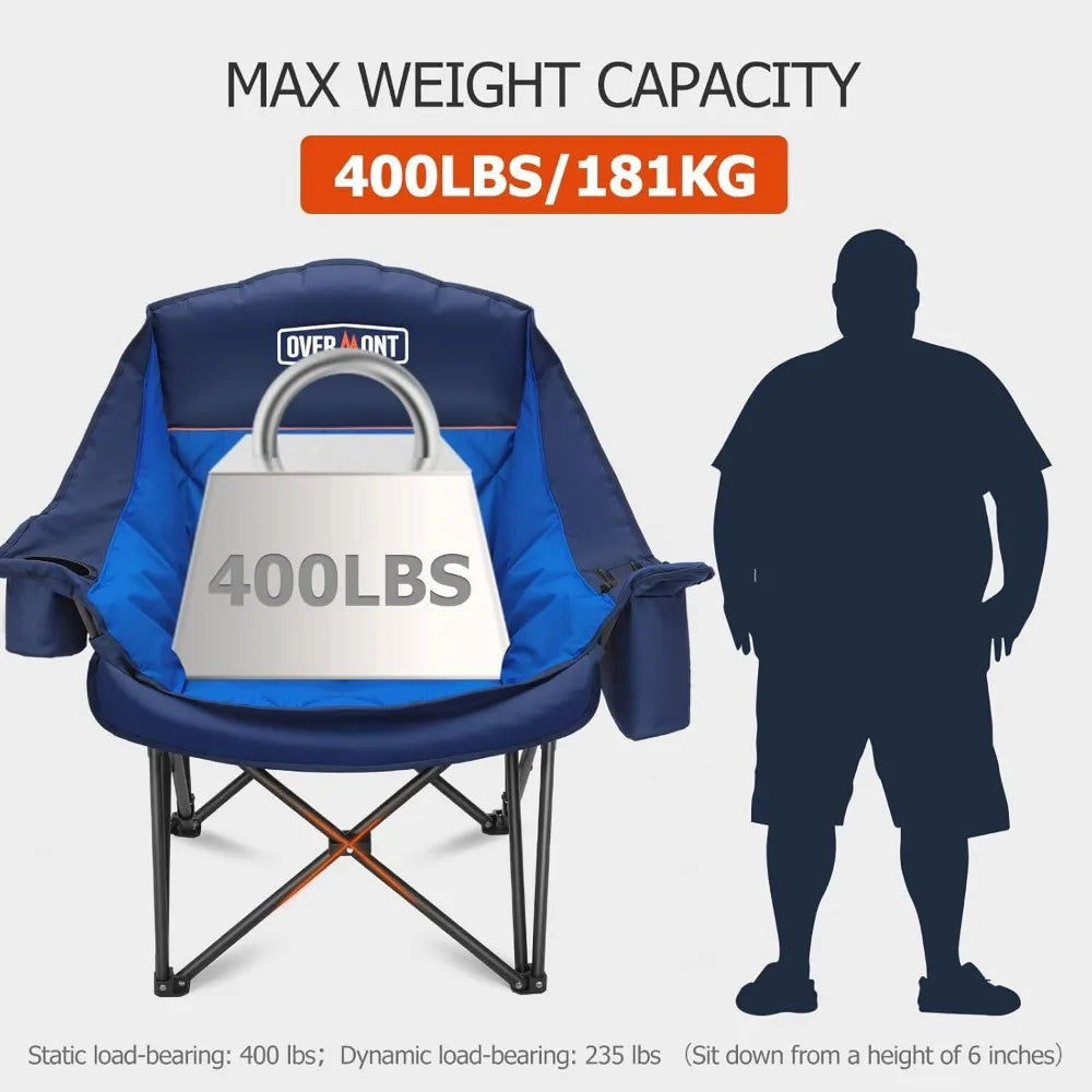 Heavy Duty Camping Chair 450lb Capacity With Cup Holder