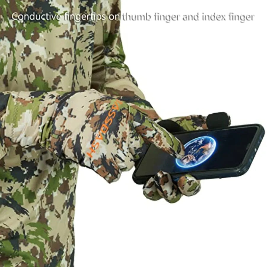 Camo Hunting Gloves UPF 50 Lightweight Touchscreen Outdoor Gear
