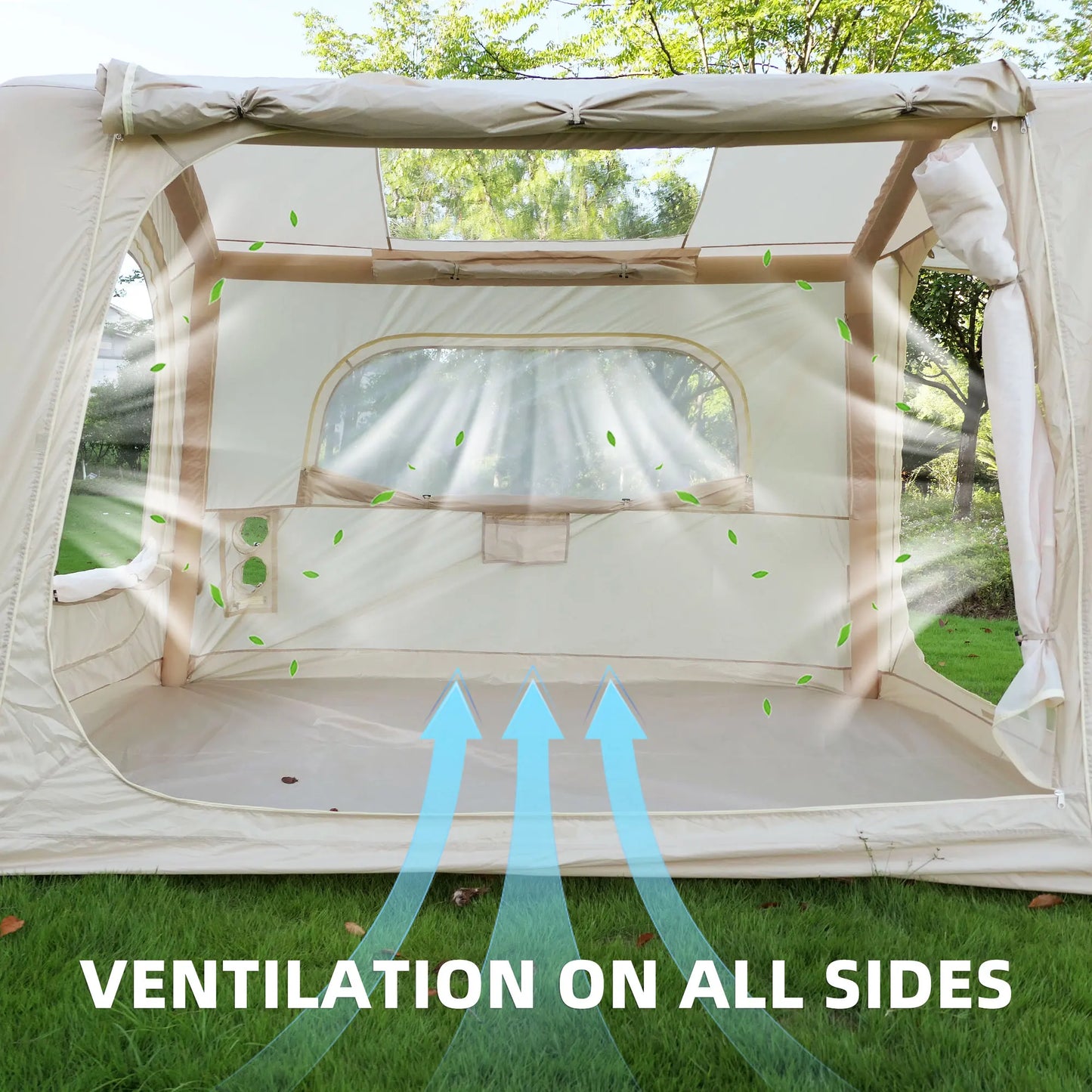 Inflatable Camping Tent For SUV Easy Setup Waterproof Glamping Shelter