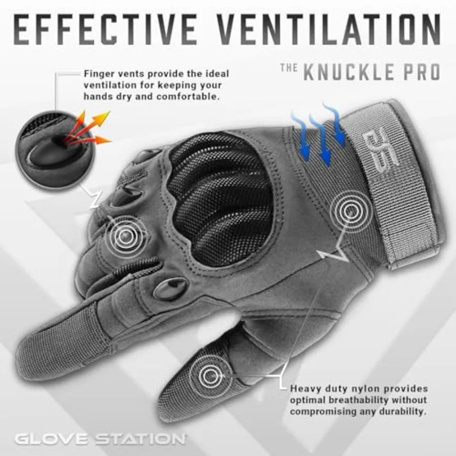 Knuckle Protective Gloves For Men Touchscreen Riding And Outdoor