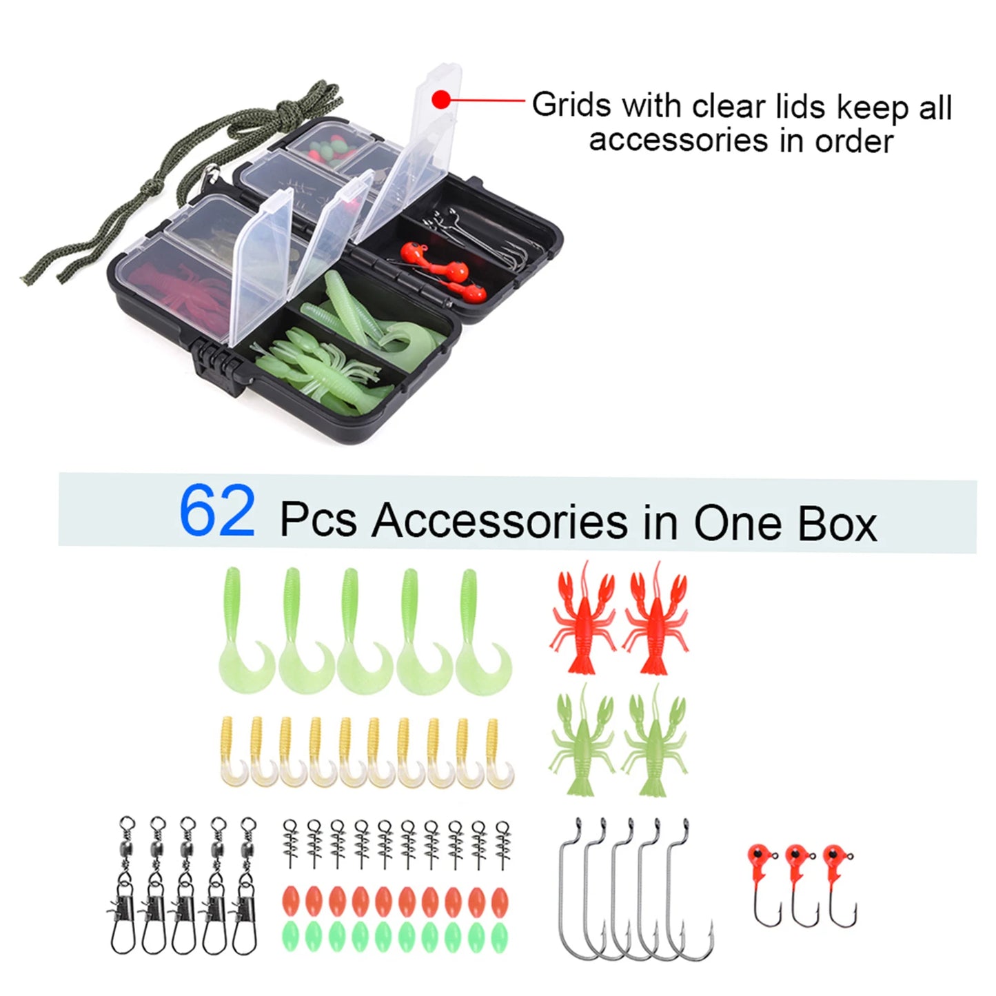 Telescopic Fishing Rod Reel Combo Kit With Lures And Bag