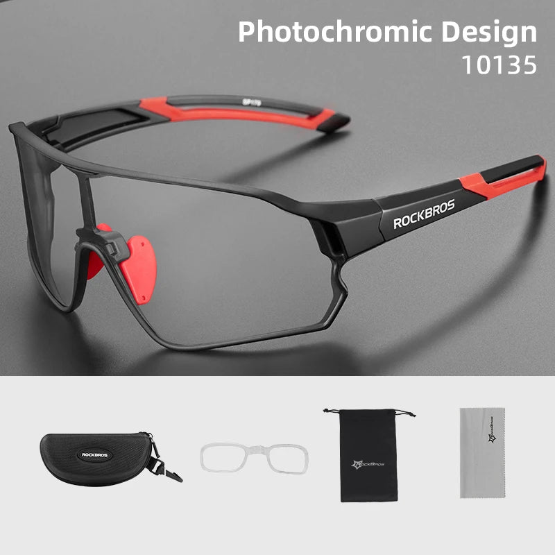 ROCKBROS Photochromic Cycling Sunglasses UV400 For MTB Racing