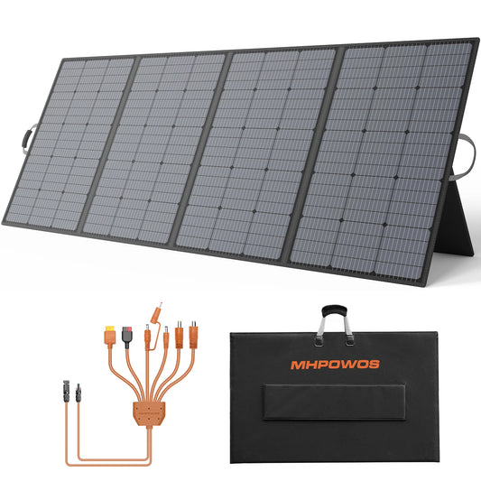 MHPOWOS 400W Foldable Solar Panel for Power Stations and RVs