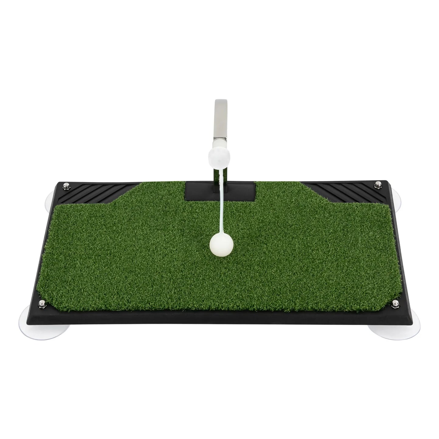 Indoor Golf Swing Trainer, Foldable Flat Golf Practice Mat with Auto Ball Return System, 5-Level Adjustable Tee Height, for Home