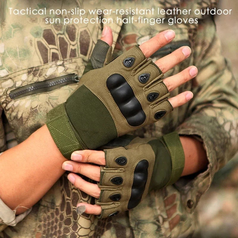 Half Finger Outdoor Tactical Gloves For Sports Shooting And Cycling