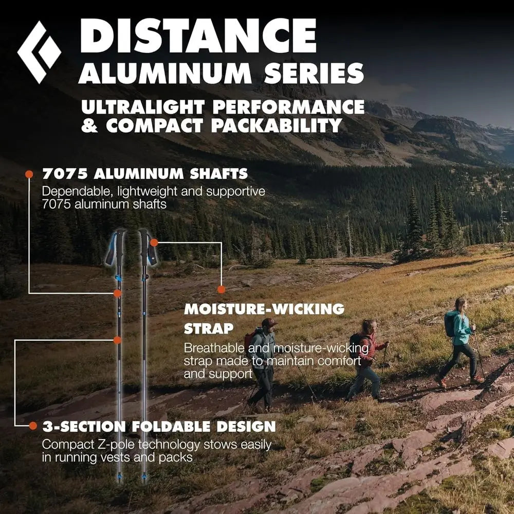 Ultralight Hiking Poles With Z Pole Design For Stability