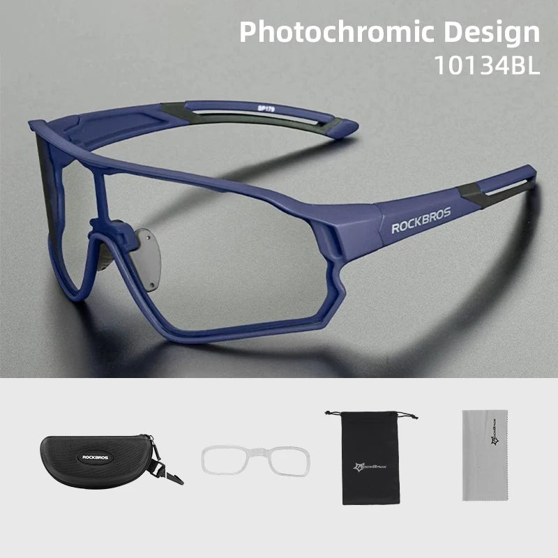 ROCKBROS Photochromic Cycling Sunglasses UV400 For MTB Racing