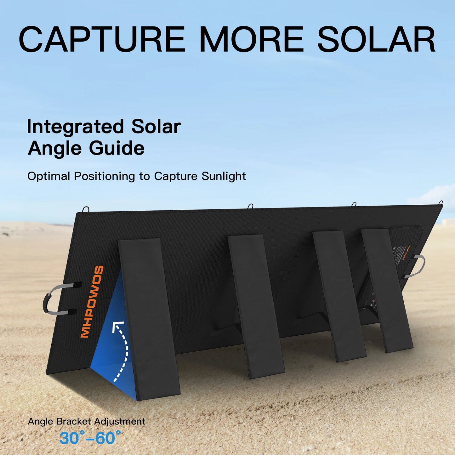 MHPOWOS 400W Foldable Solar Panel for Power Stations and RVs