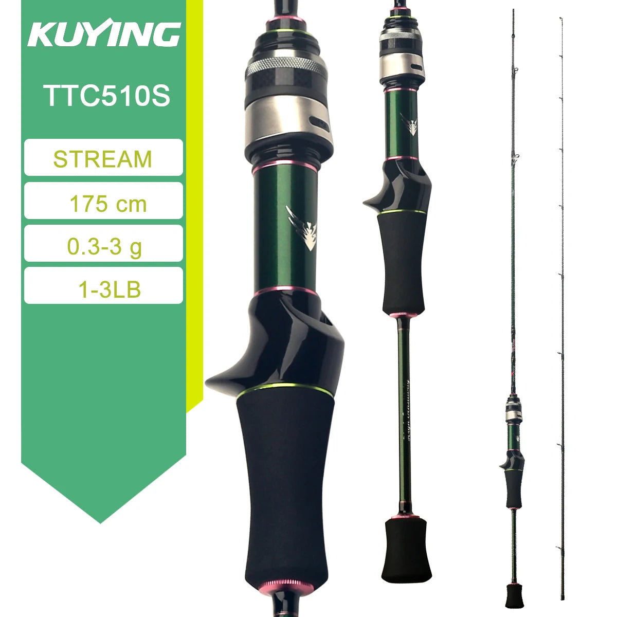 KUYING TETON Spinning Casting Rod 0.8-8g 1-8lb FUJI Parts