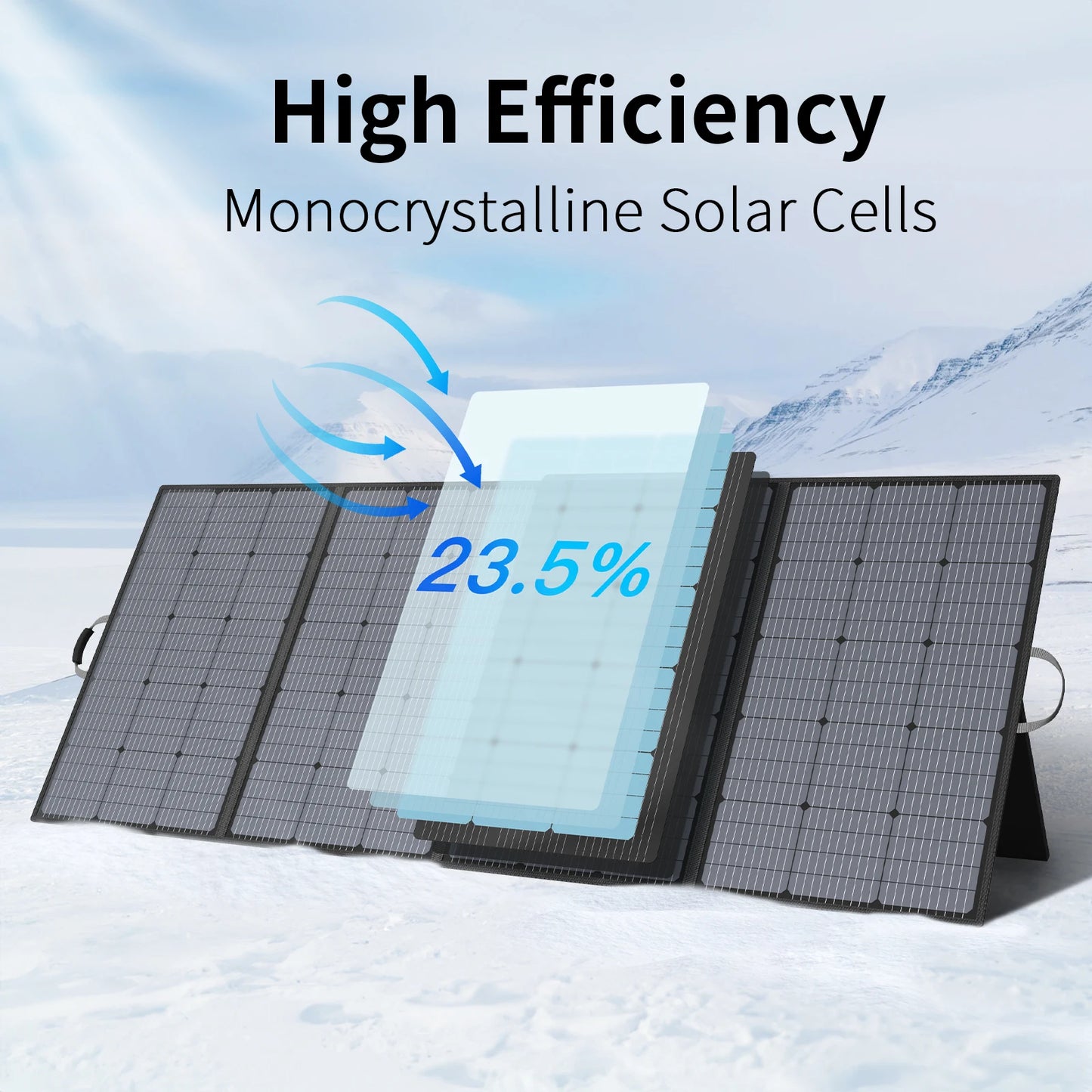 MHPOWOS 400W Foldable Solar Panel for Power Stations and RVs