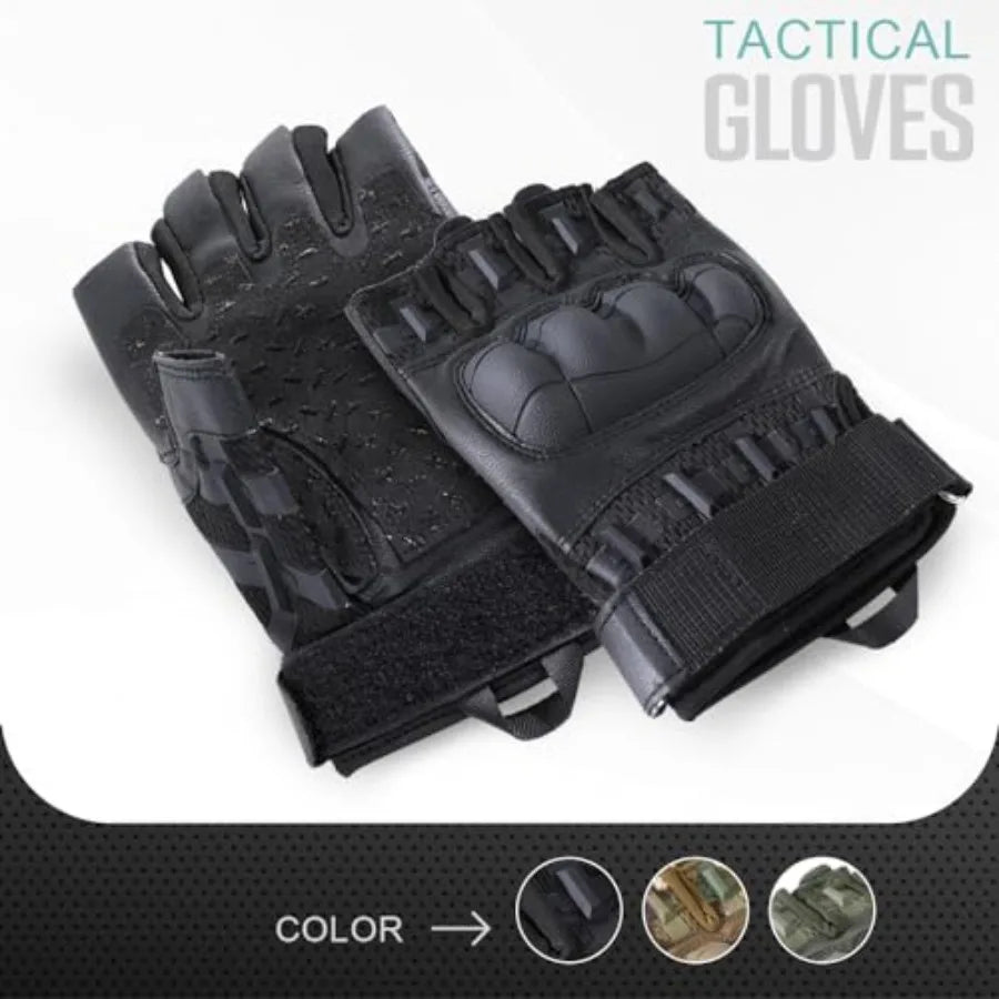 Fingerless Tactical Gloves For Men For Airsoft And Outdoor Use