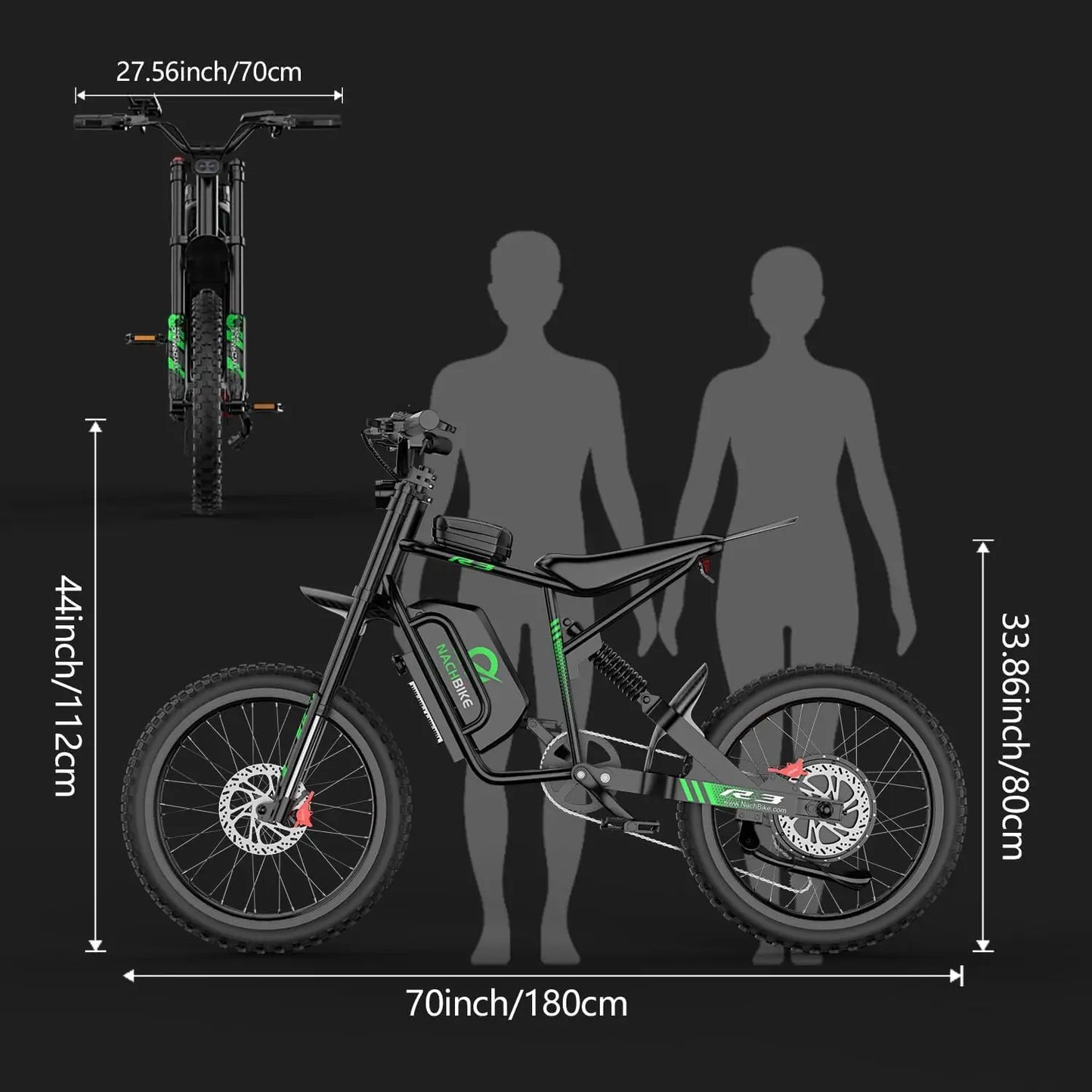 NACHBIKE R3 Electric Dirt Bike 60V25Ah 6000W Dual Hydraulic Brakes