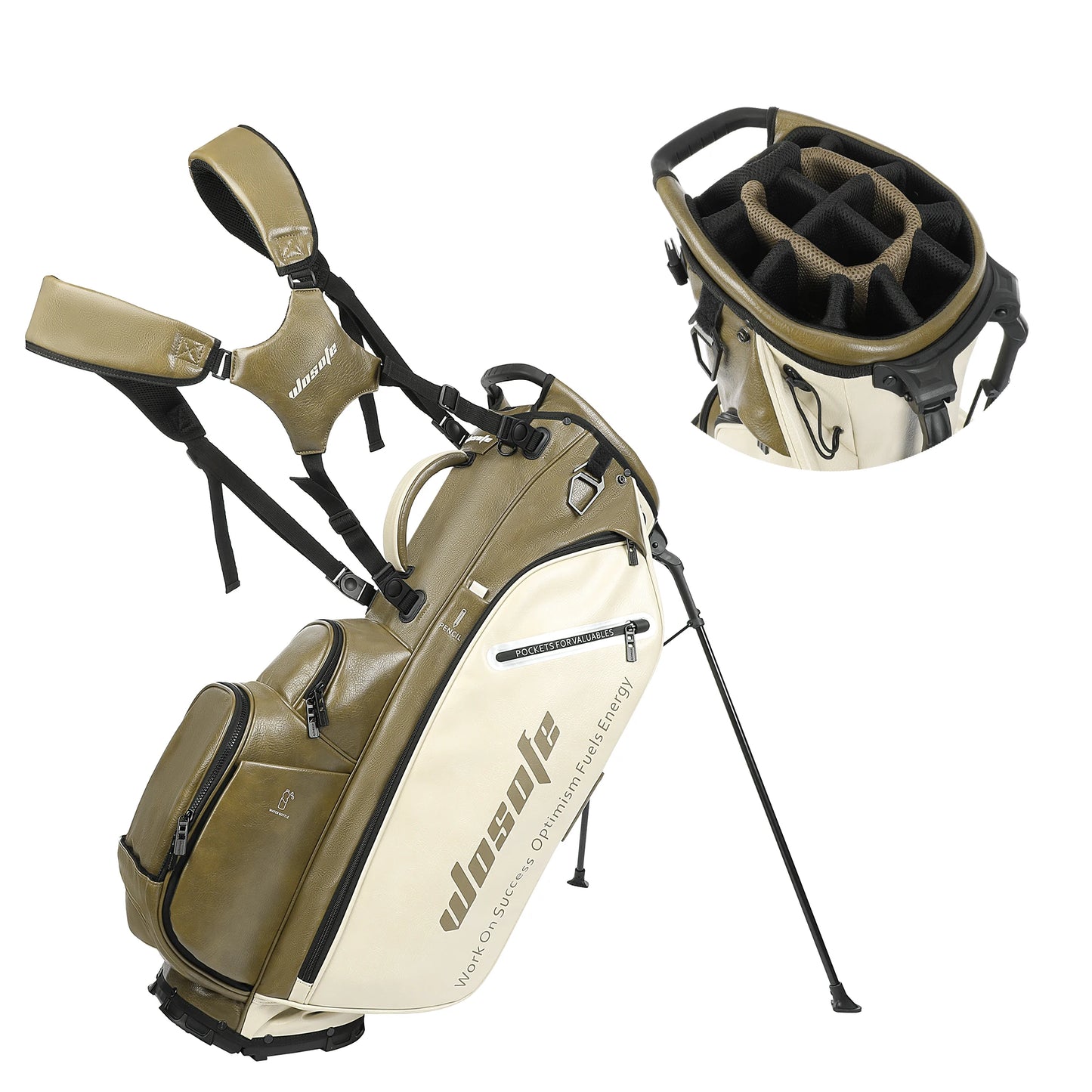 Lightweight Golf Stand Bag PU Material With 14 6 Dividers