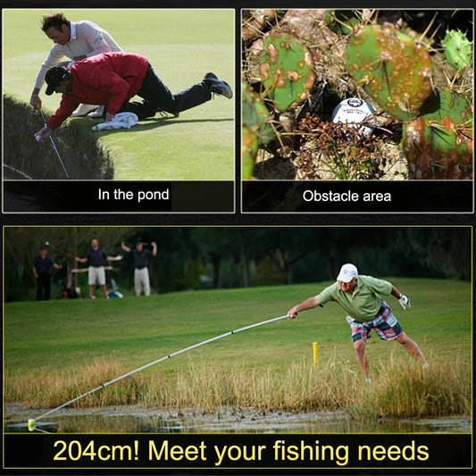 Golf Ball Retriever 8 Sections Stainless Steel Telescopic Ball Picker Pick Up Grabber Golf Training Aids for Water