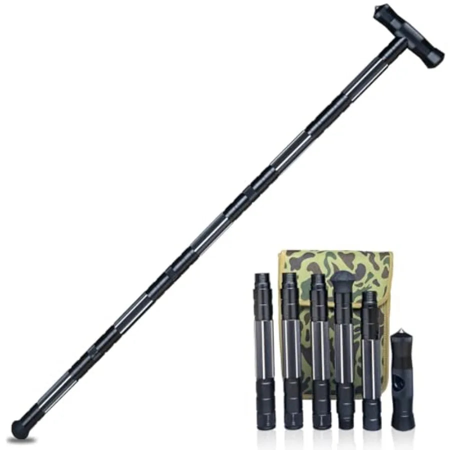 Hiking Tactical Walking Staff Trekking Poles Outdoor Multitool
