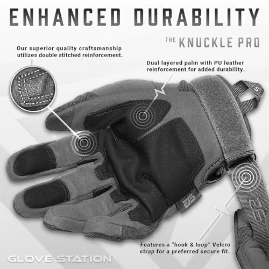 Knuckle Protective Gloves For Men Touchscreen Riding And Outdoor