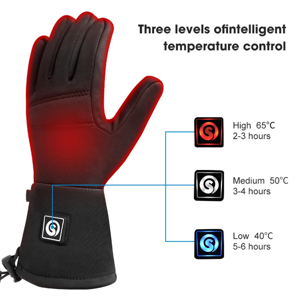 Snow Deer S18 Winter Heated Gloves With Battery Touch Screen