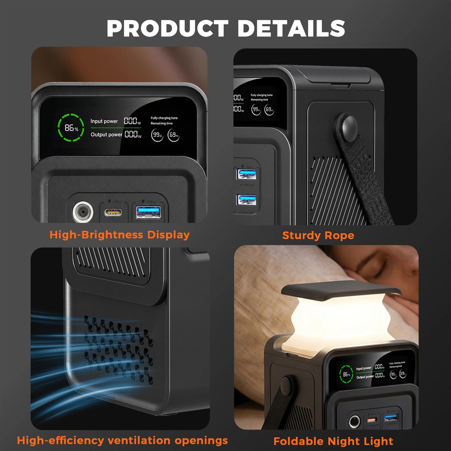 CTOLITY AP200 Portable Power Bank 192Wh LiFePO4 200W Solar Kit