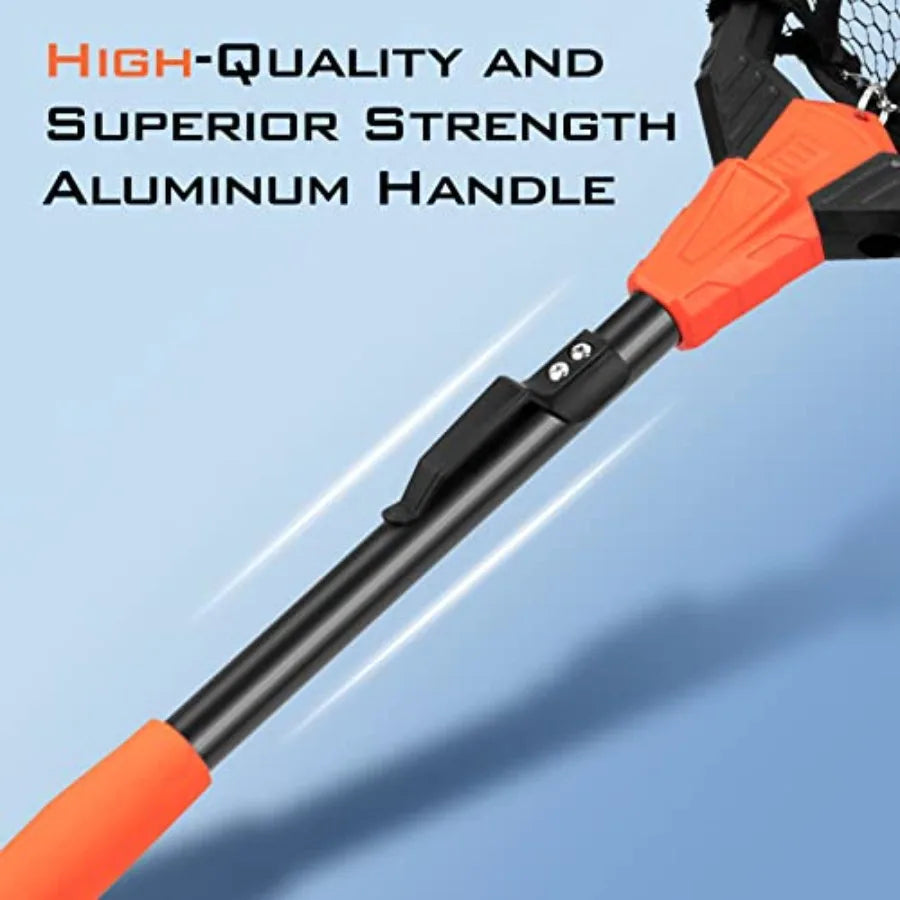 Foldable Lightweight Landing Net With Length Scale And Aluminum Handle