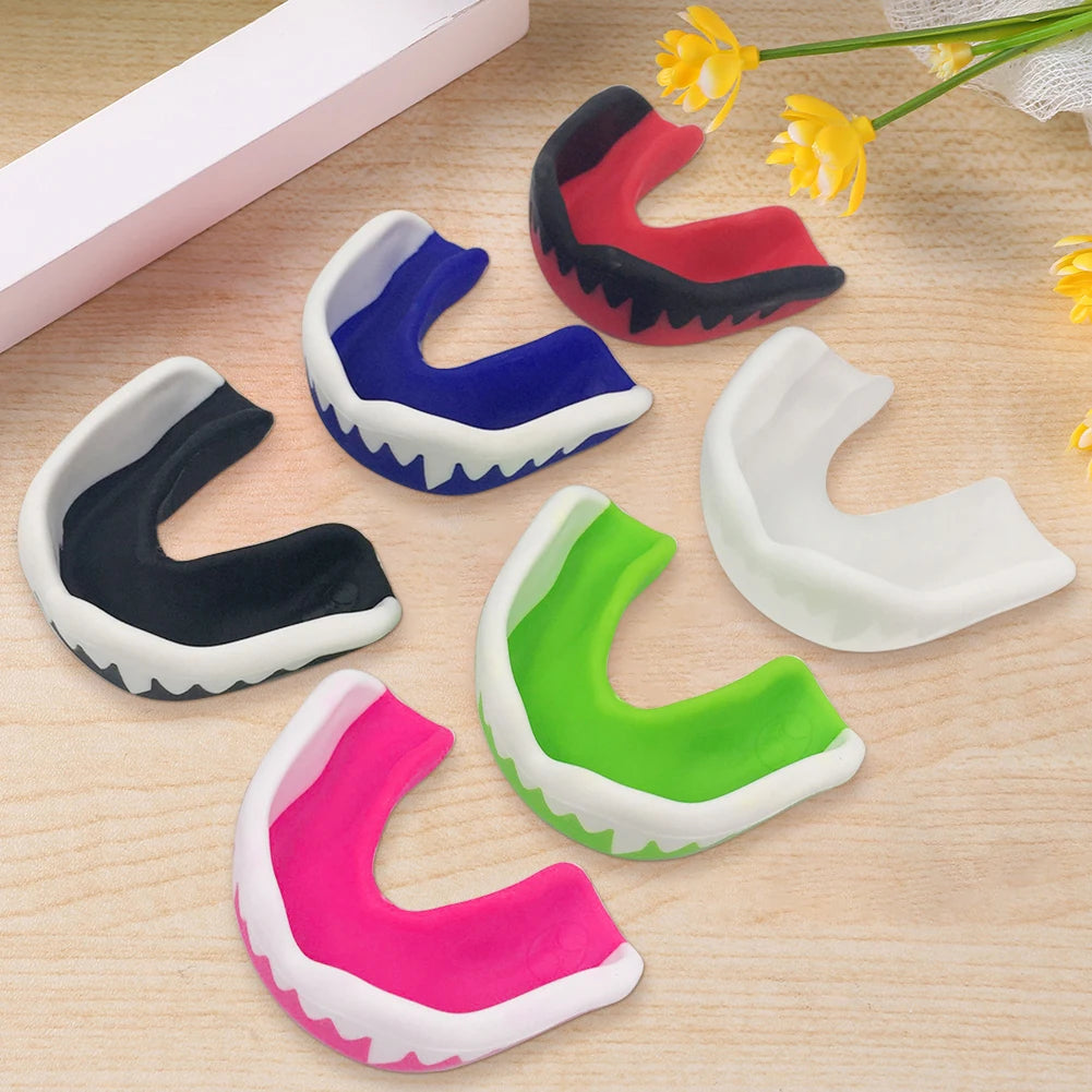 Mouth Guard Teeth Protector with Storage Box Adults Junior Mouth Guard for Football Wrestling Hockey Lacrosse Boxing