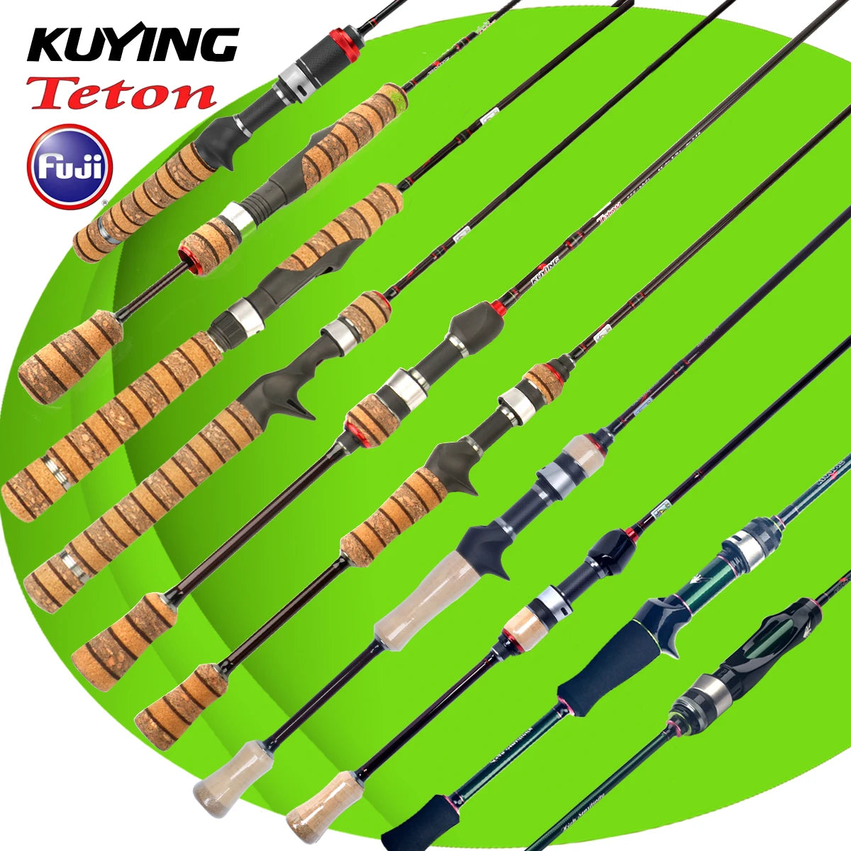 KUYING TETON Spinning Casting Rod 0.8-8g 1-8lb FUJI Parts