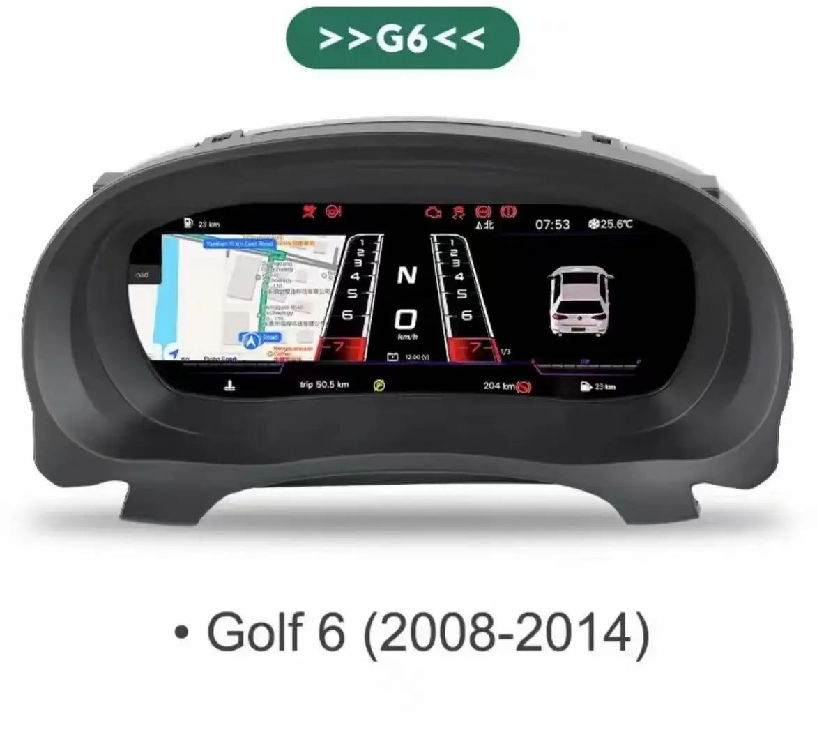 WOWUSEFUL Digital Dashboard Cluster For VW Golf 6 MK6
