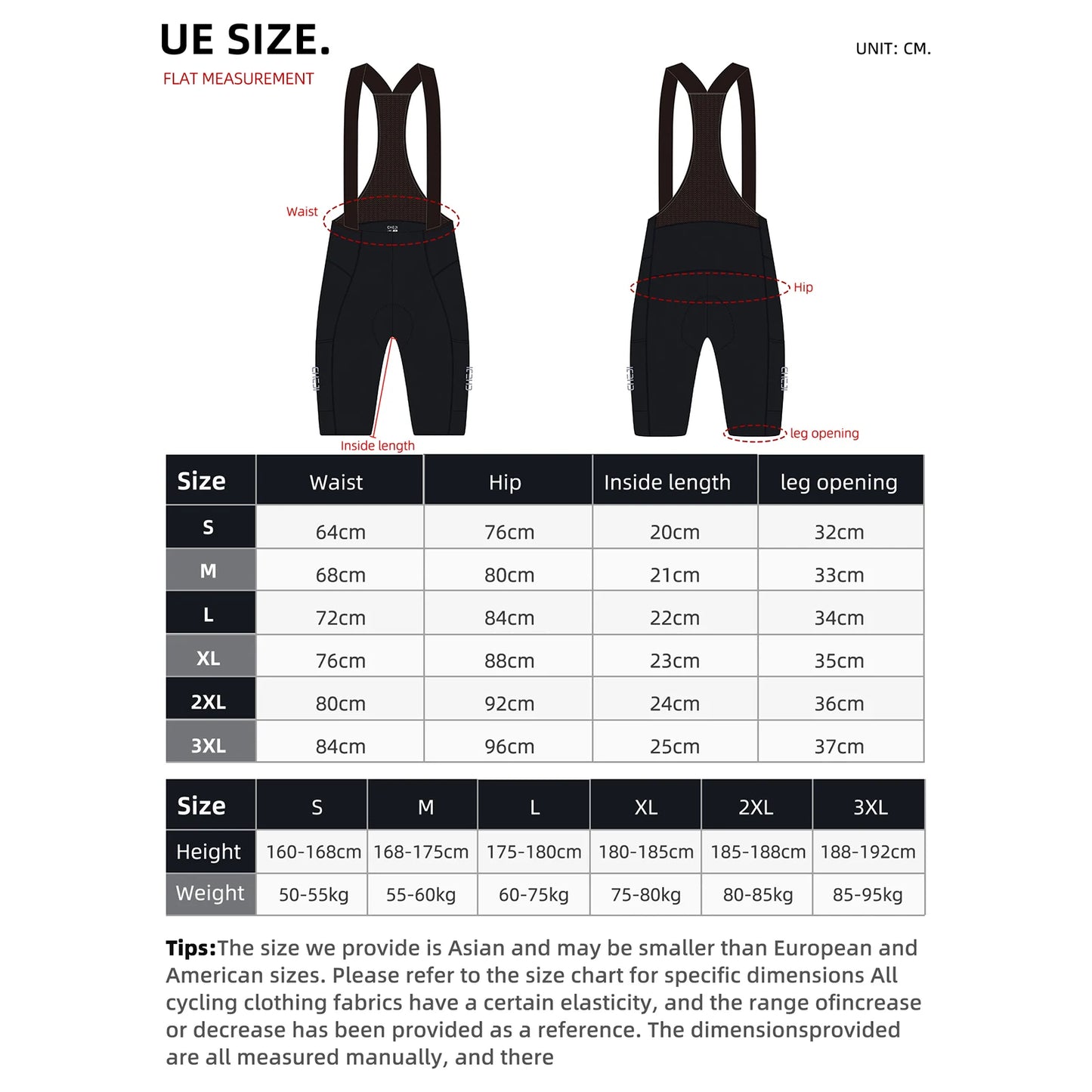 Cheji Men's Cycling Bib Shorts Seamless Quick-Drying Breathable