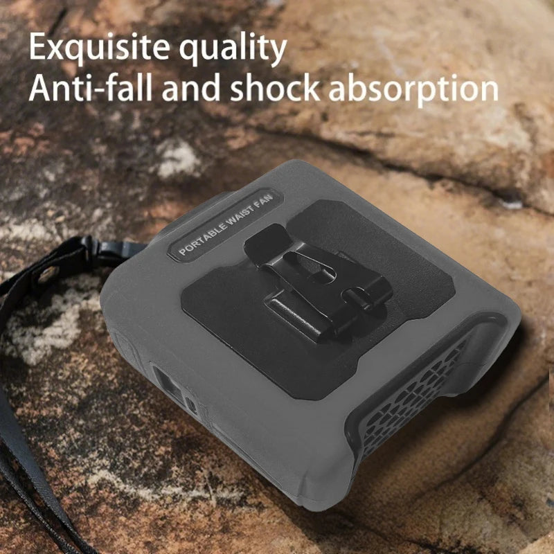 Portable Neck and Waist Clip Fan 10000mAh With Flashlight