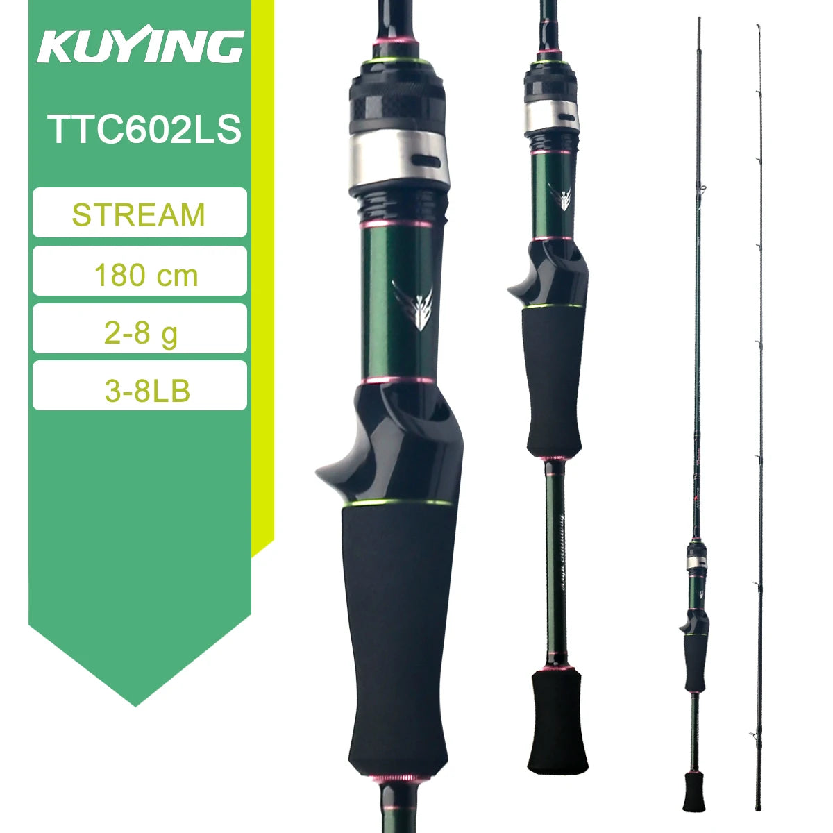 KUYING TETON Spinning Casting Rod 0.8-8g 1-8lb FUJI Parts