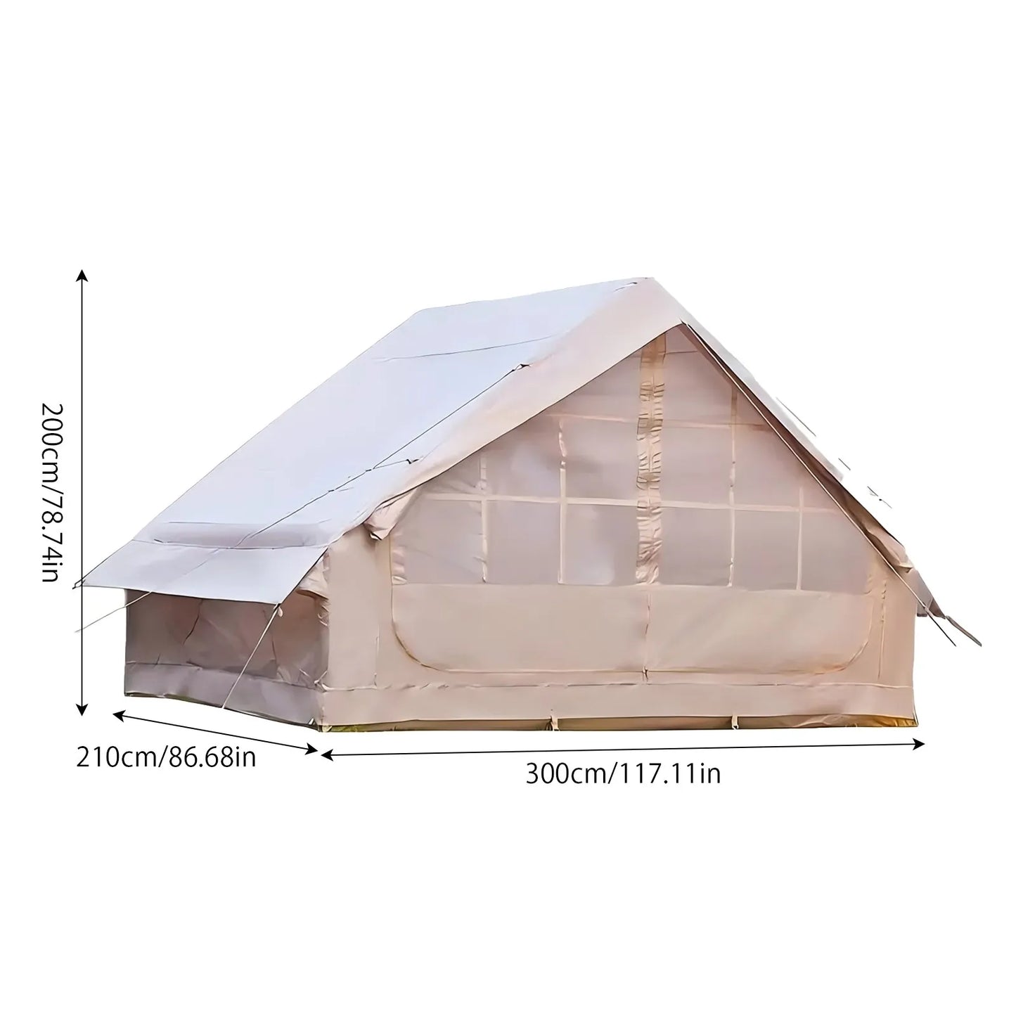 Large Inflatable Camping Tent With Skylight And Quick Air Flow Mesh