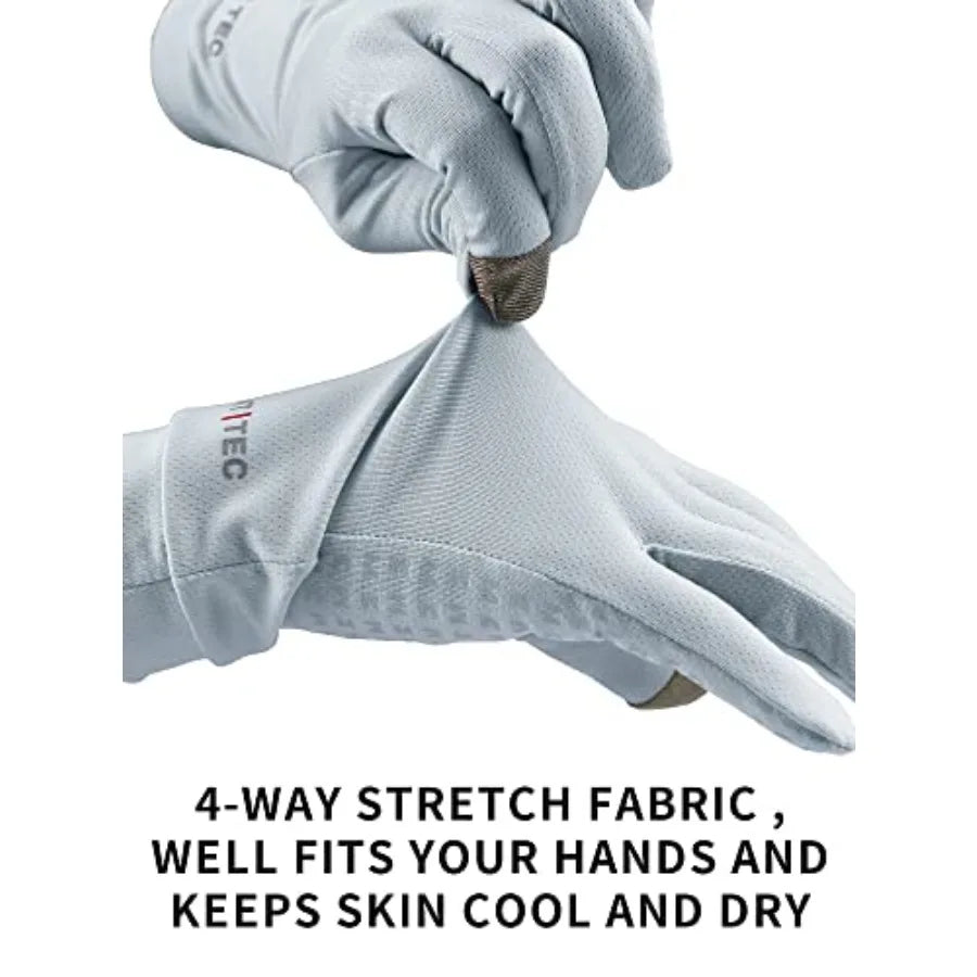 UV Protection Touchscreen Gloves UPF 50 For Cycling Running Fishing