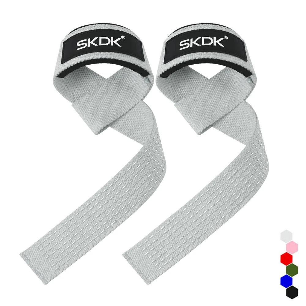 Lostook Weightlifting Wrist Straps Adjustable Non Slip Grip 2 Pcs