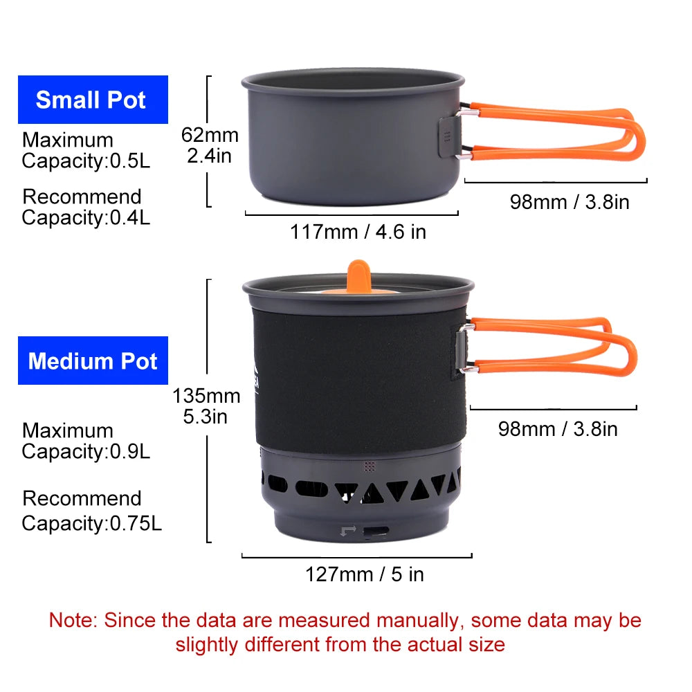 Widesea Camping Cooking System With Heat Exchanger Gas Burner Stove