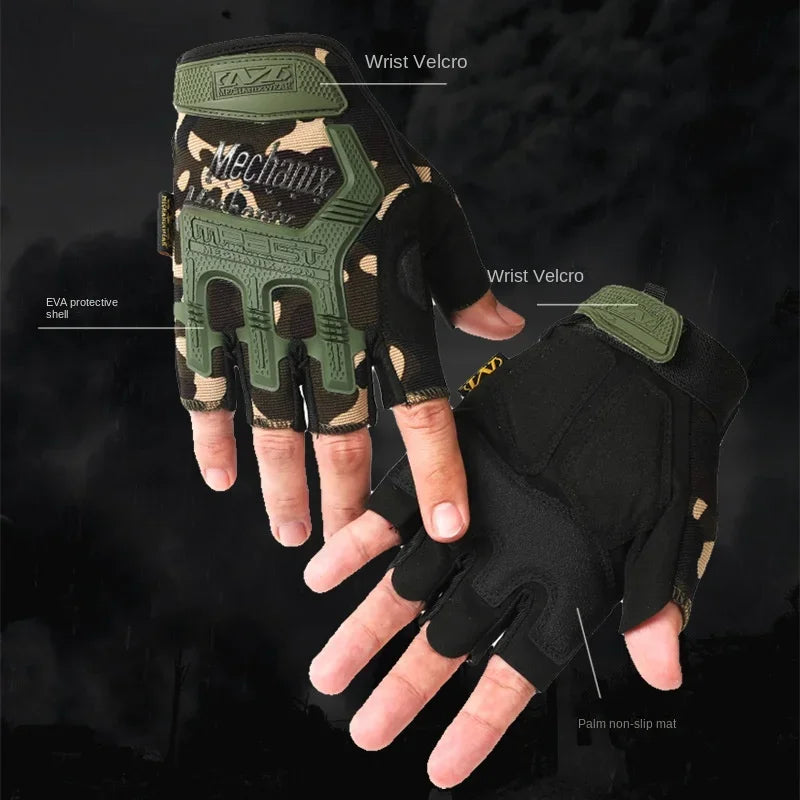Popular Tactical Half Finger Gloves for Outdoor and Motorcycle Riding