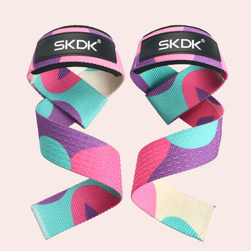 Lostook Weightlifting Wrist Straps Adjustable Non Slip Grip 2 Pcs