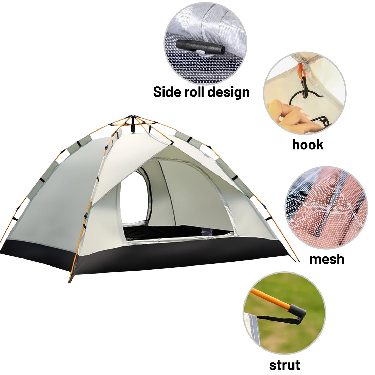 Pakicetus Auto Tent Sunshade 60 Second Setup For 3 To 4 People Portable