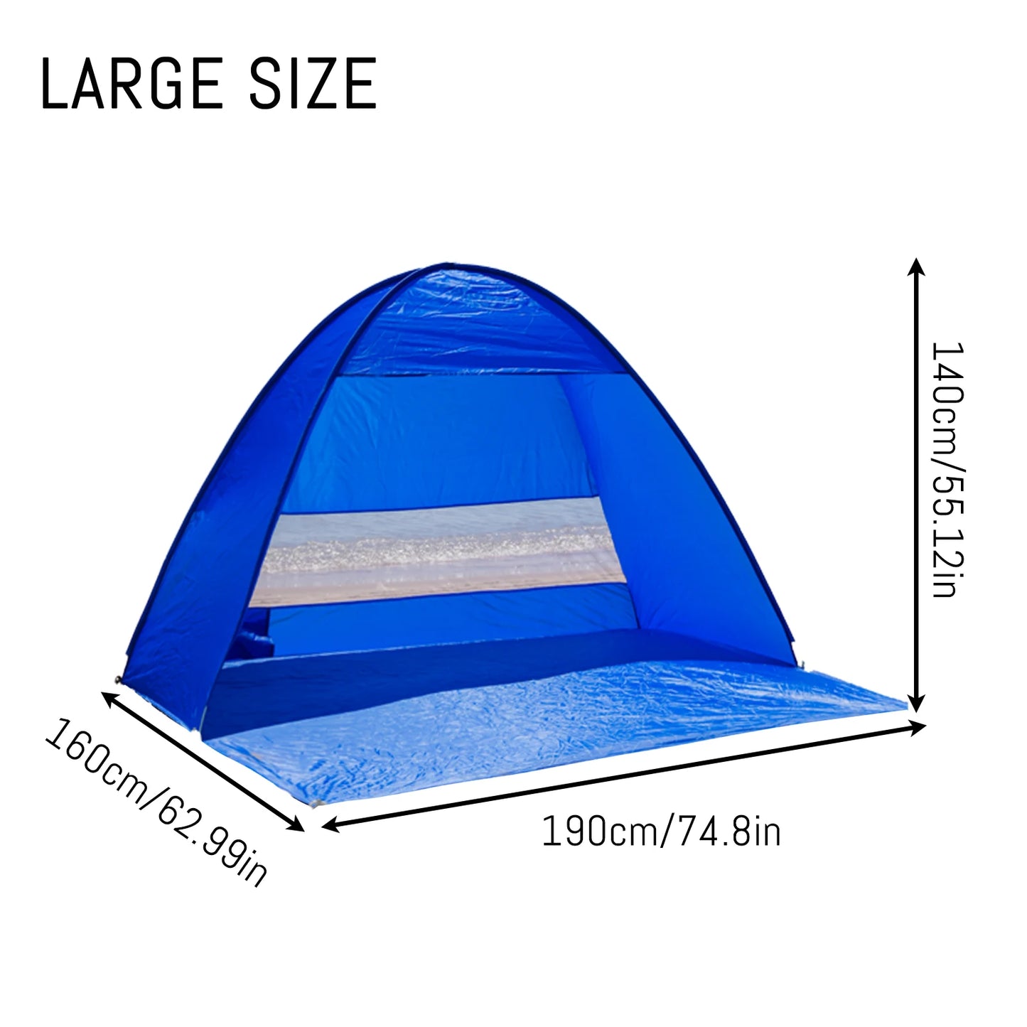 Pakicetus Lightweight Pop Up Beach Tent With Carry Bag