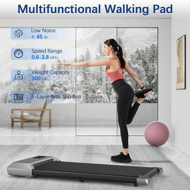 Superun 2 In 1 Treadmill Walking Running Machine LCD